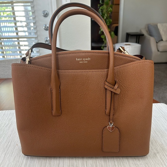 Kate Spade New York "Margaux" Large Leather Convertible Satchel - Picture 1 of 6